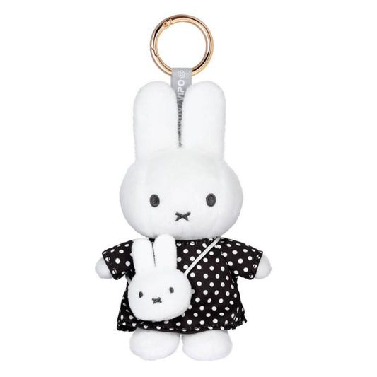 Miffy Black Dot Dress with Miffy Bag Keyring 15cm