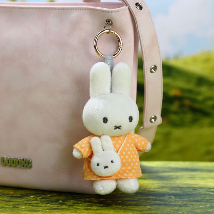 Miffy Yellow Dot Dress with Miffy Bag Keyring 15cm