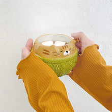 Load image into Gallery viewer, Decole Warm Knitted Cat Mug - Tabby
