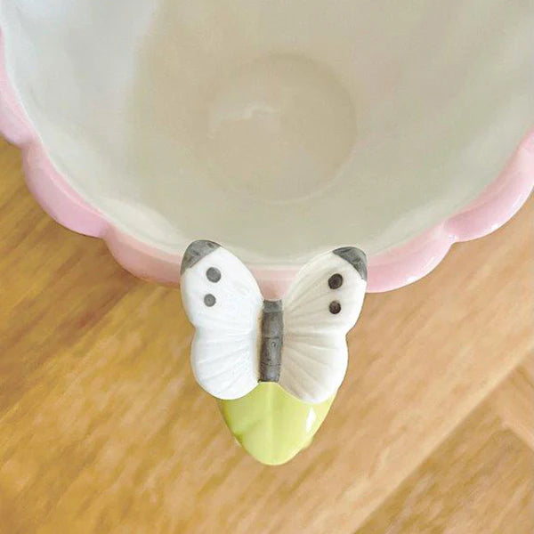 Decole Flower Mug & Saucer Set - Butterfly