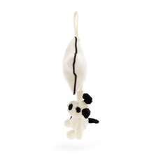 Load image into Gallery viewer, Jellycat Musical Pull Bashful Black &amp; Cream Puppy 30cm
