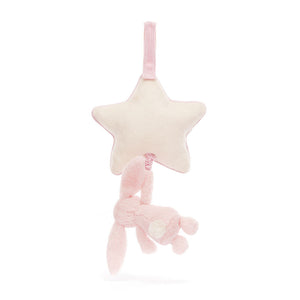 Jellycat Musical Pull Bashful Pink Bunny 30cm