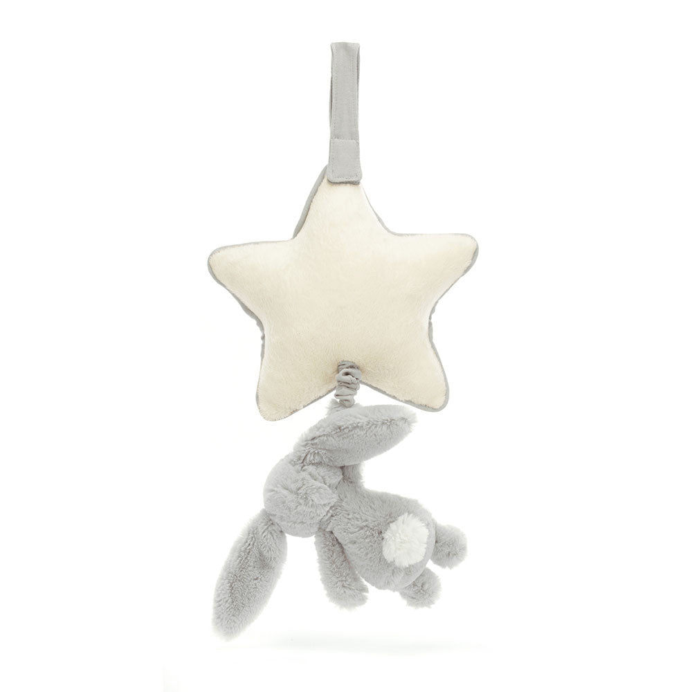 Jellycat Musical Pull Bashful Silver Bunny 30cm