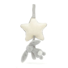 Load image into Gallery viewer, Jellycat Musical Pull Bashful Silver Bunny 30cm
