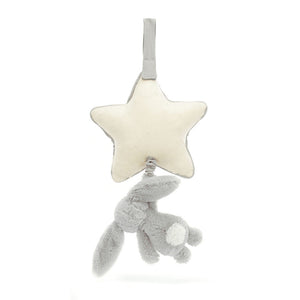 Jellycat Musical Pull Bashful Silver Bunny 30cm