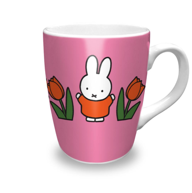 Miffy Mug Relax Miffy Tulips Pink 10cm