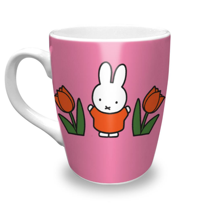 Miffy Mug Relax Miffy Tulips Pink 10cm