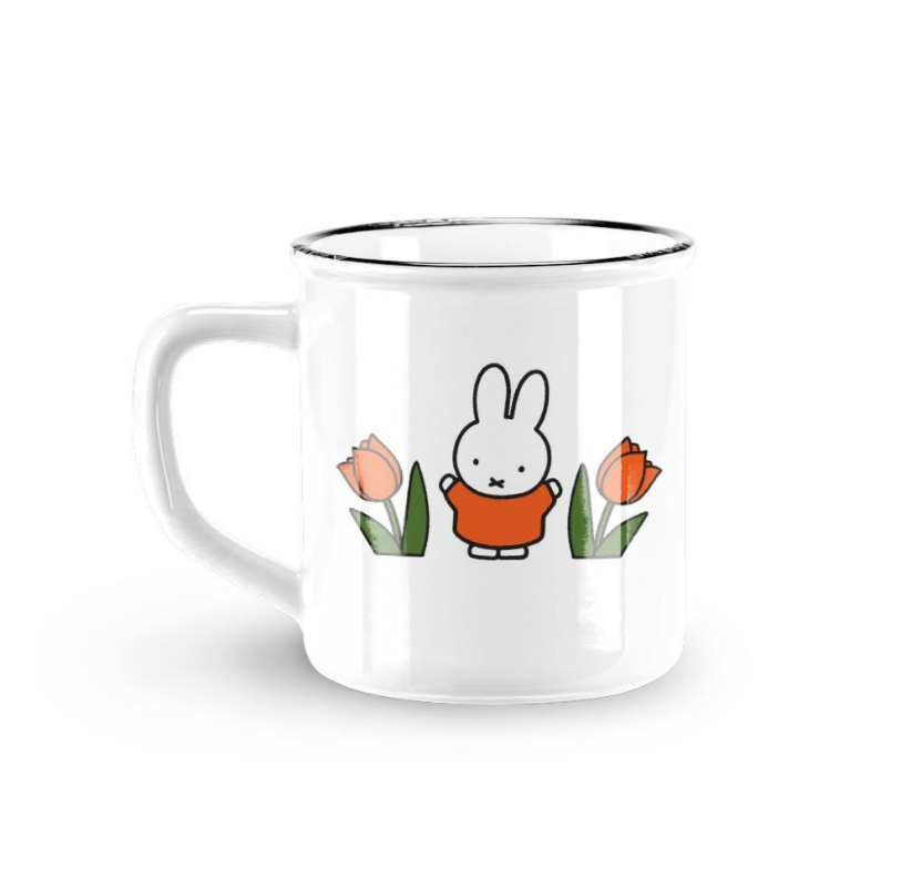 Miffy Ceramic Mug Retro Miffy Tulips Red 7cm