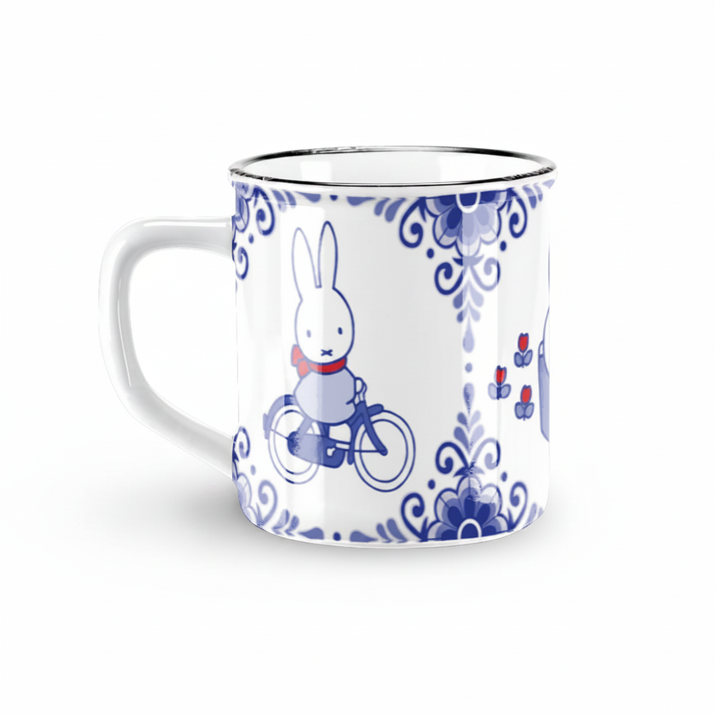 Miffy Ceramic Mug Retro Miffy Souvenir Blue 7cm