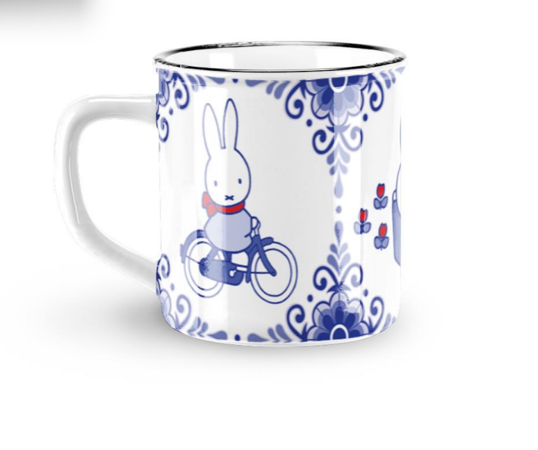 Miffy Ceramic Mug Retro Miffy Souvenir Blue 7cm