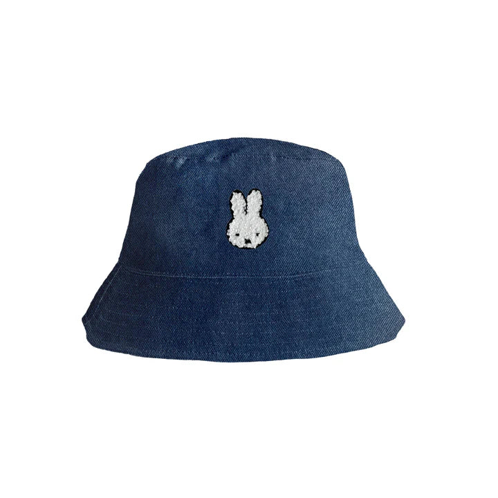 Engelite Miffy Denim Bucket Hats Mid Denim (L) 58cm