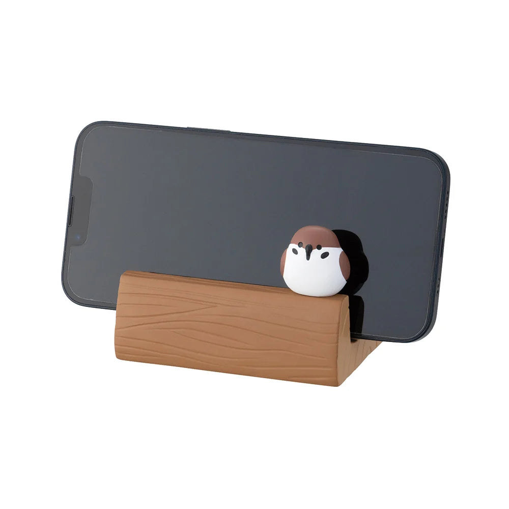 Decole Little Birds Logs Smartphone Stand - Sparrow