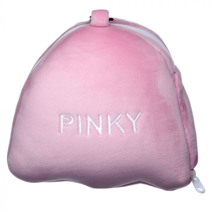 Pac-Man Pink Ghost Travel Pillow & Eye Mask Set