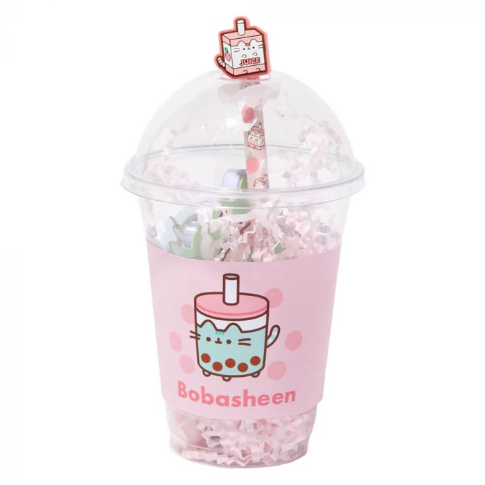 Pusheen Sips: Stationary set in plastic cup