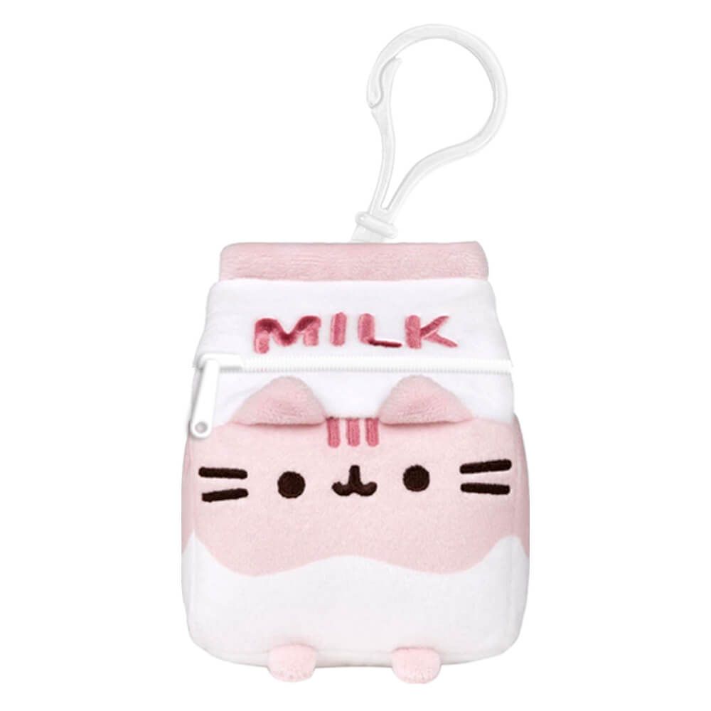 Pusheen Sips Strawberry Milk Bag Charm Purse