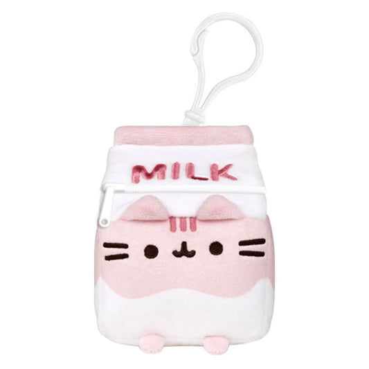 Pusheen Sips Strawberry Milk Bag Charm Purse