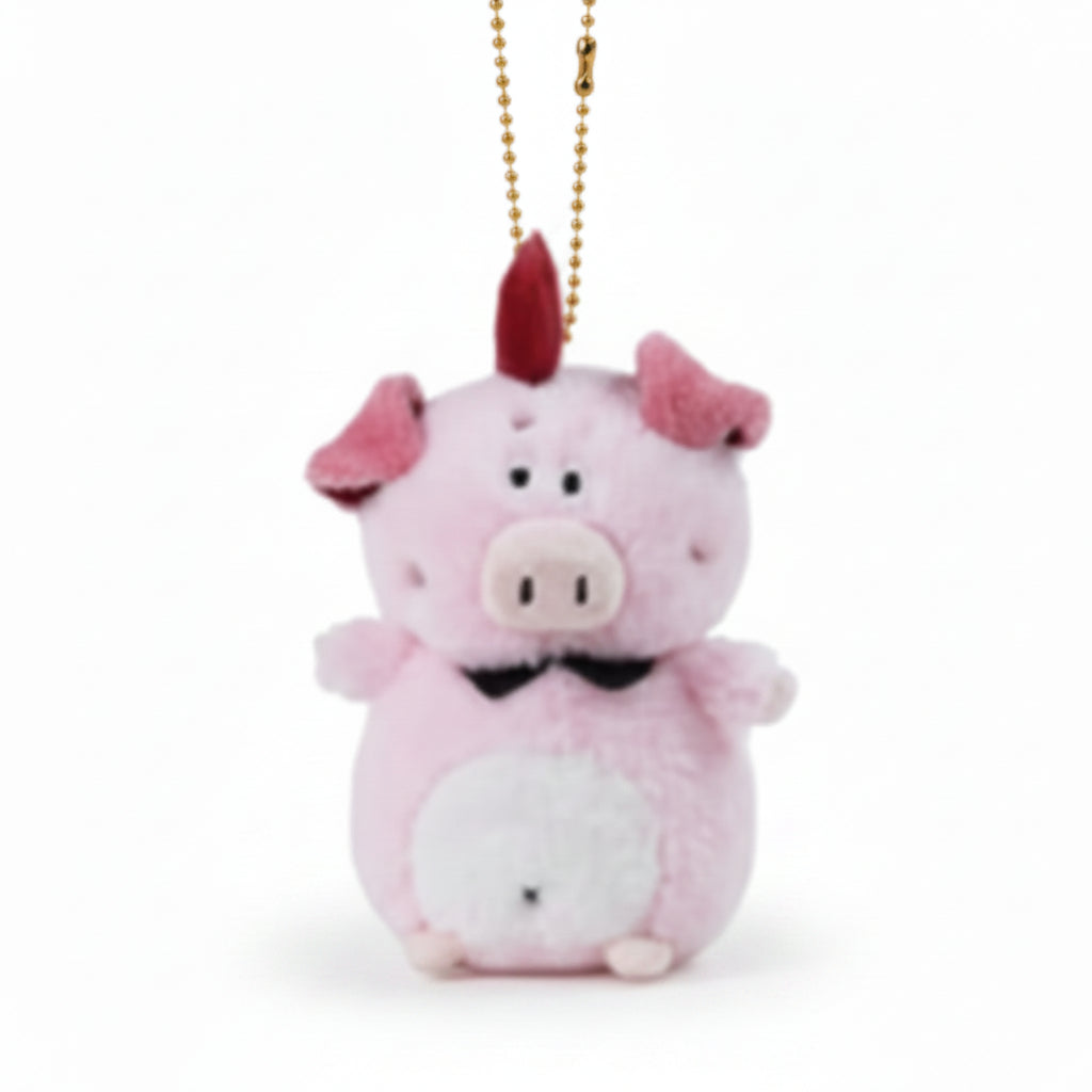 Glee Beanx  – Chubby Series Keycharm - Punky the Punk Pig 13cm