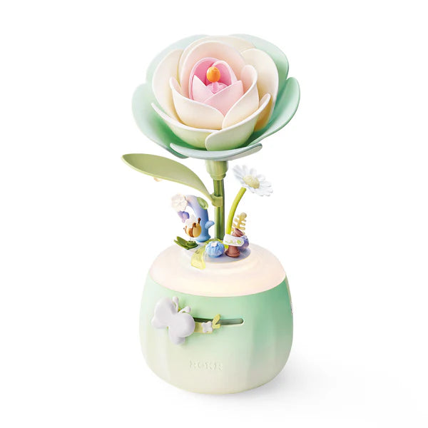 Robotime ROKR Minty Camellia Lamp DIY 3D Flower Night Light