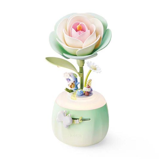Robotime ROKR Minty Camellia Lamp DIY 3D Flower Night Light