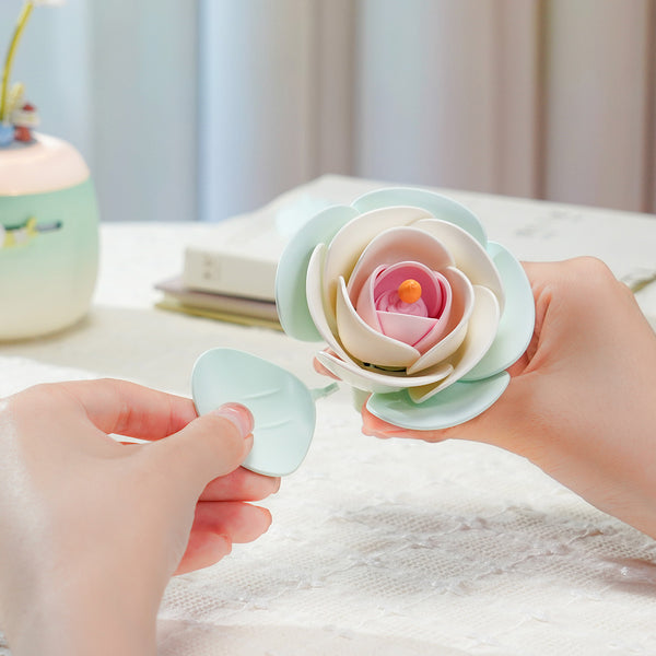 Robotime ROKR Minty Camellia Lamp DIY 3D Flower Night Light