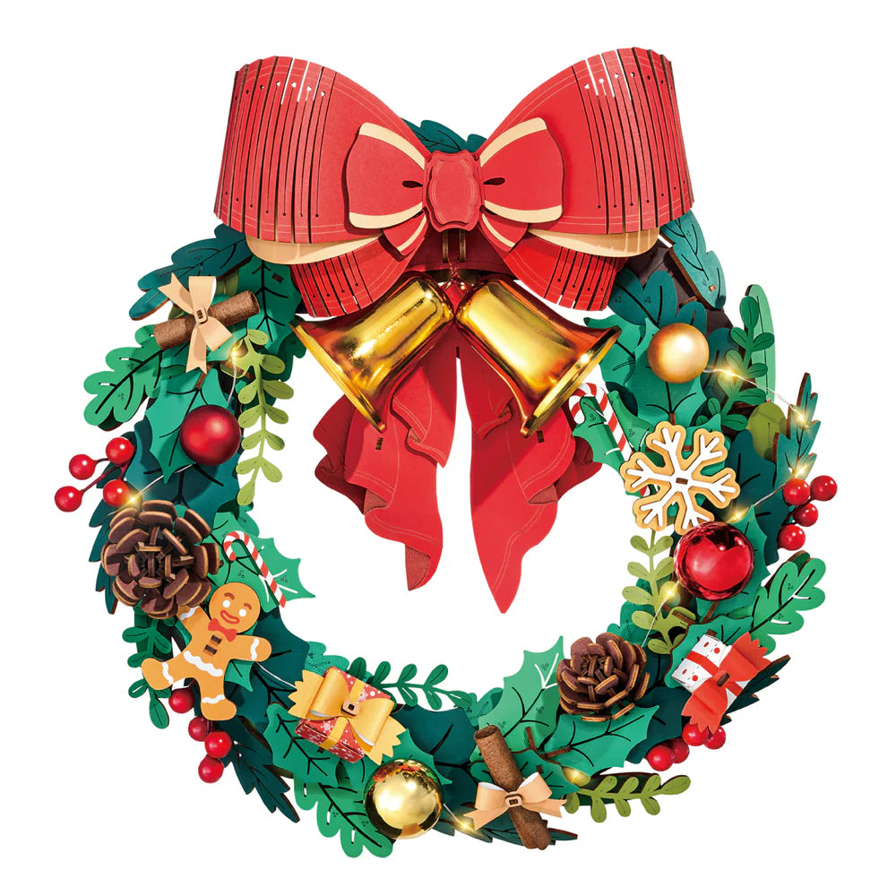 Robotime Rolife Christmas Wreath 3D Wooden Puzzle TGL04