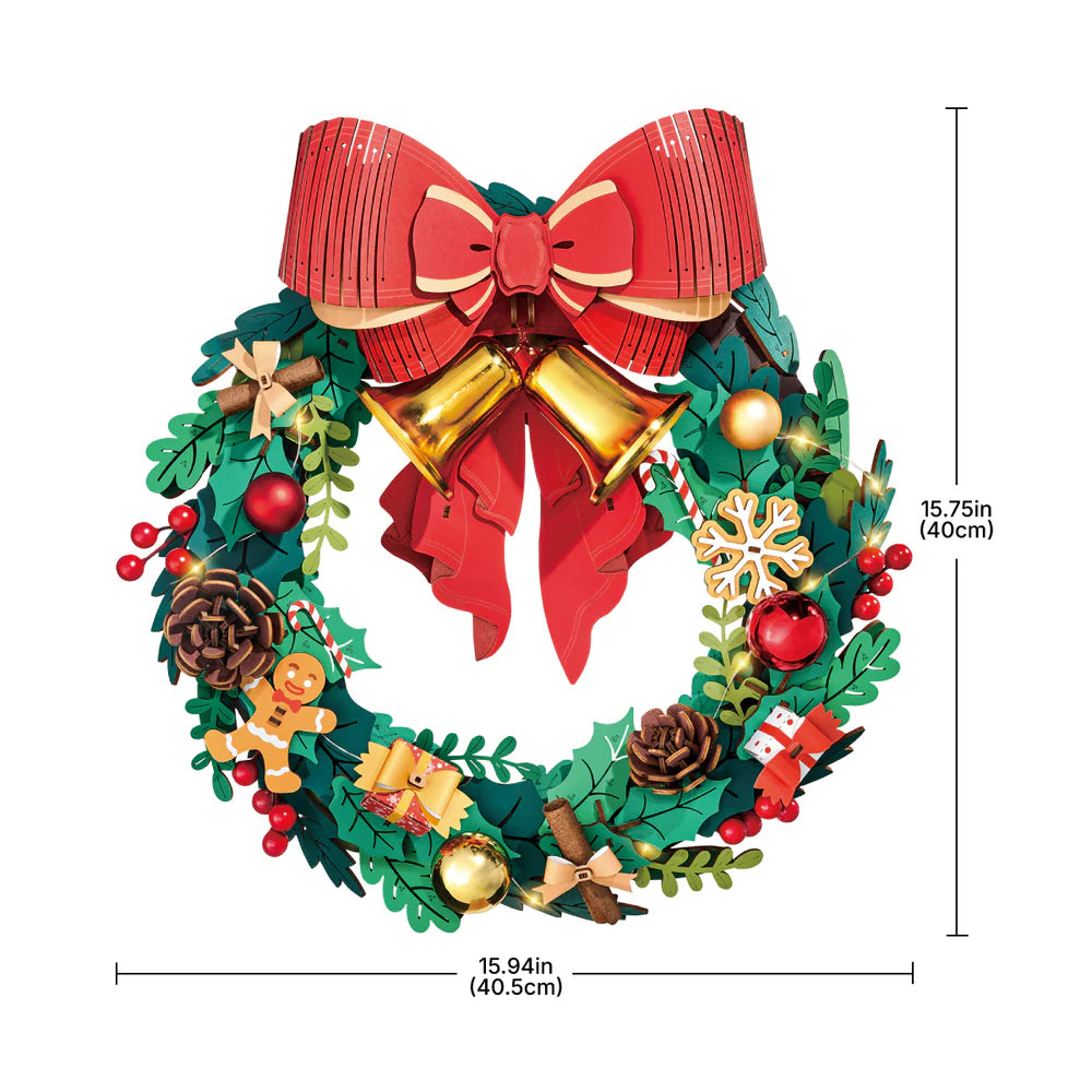 Robotime Rolife Christmas Wreath 3D Wooden Puzzle TGL04