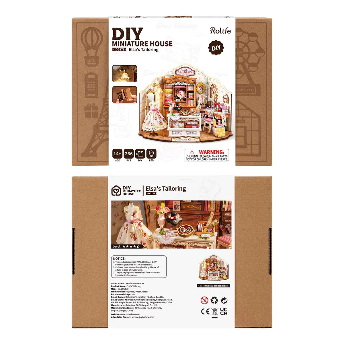 Robotime Rolife DIY Miniature House - Elsa's Tailoring DG178