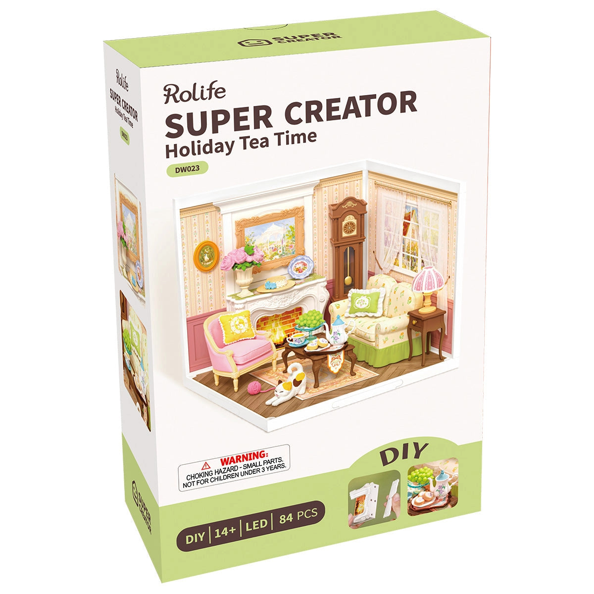 Robotime Rolife Holiday Tea Time Super Creator Miniature House DW023