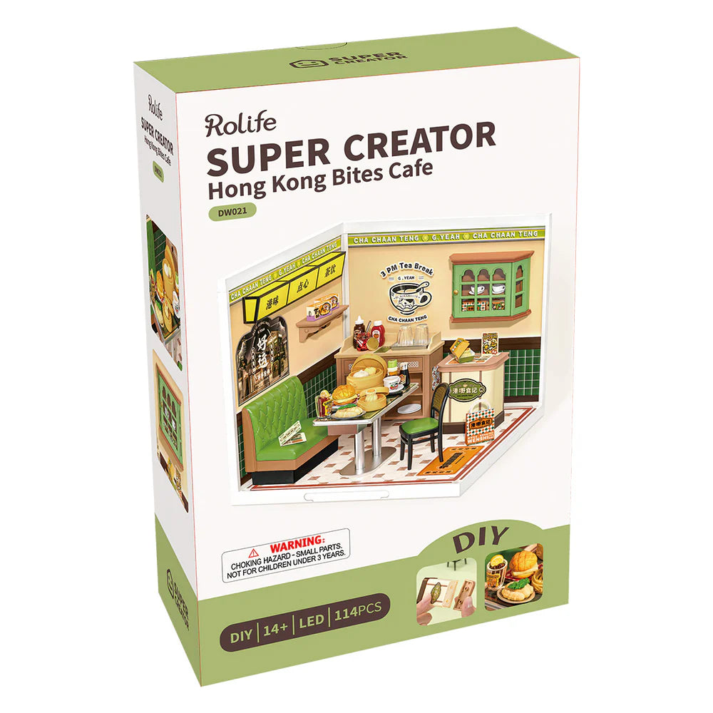 Robotime Rolife Hong Kong Bites Cafe Super Creator Miniature House DW021