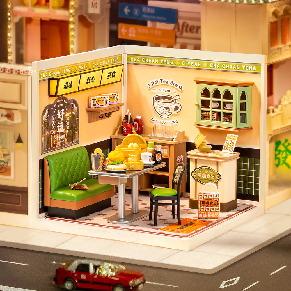 Robotime Rolife Hong Kong Bites Cafe Super Creator Miniature House DW021