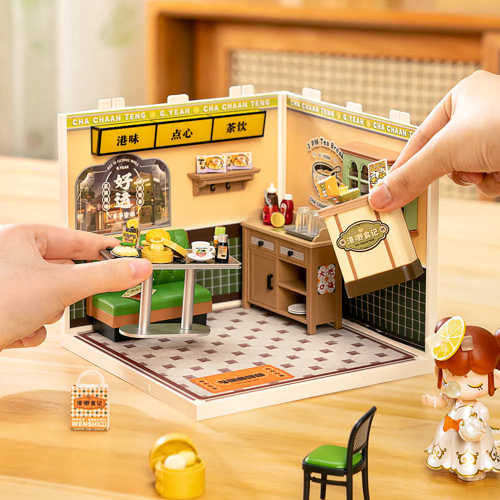 Robotime Rolife Hong Kong Bites Cafe Super Creator Miniature House DW021