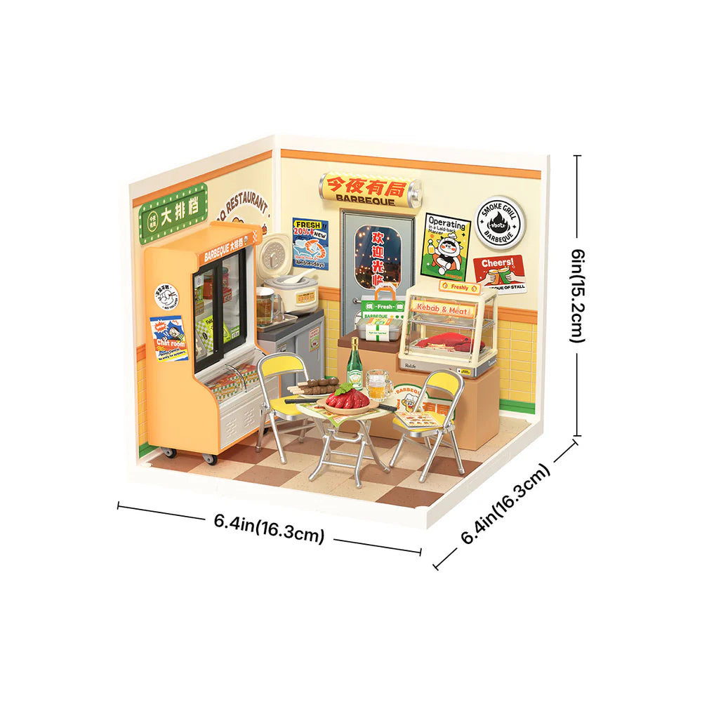Robotime Rolife Night Out Food Stall DIY Miniature House DW022