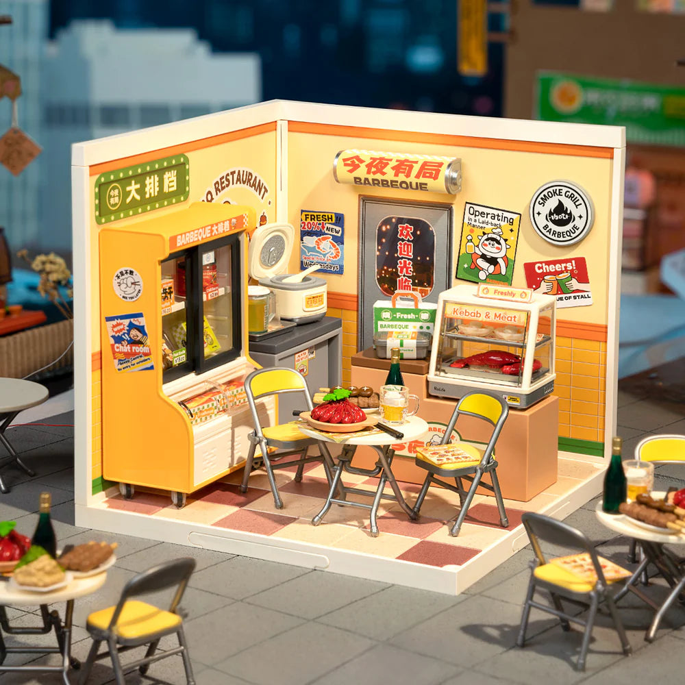 Robotime Rolife Night Out Food Stall DIY Miniature House DW022