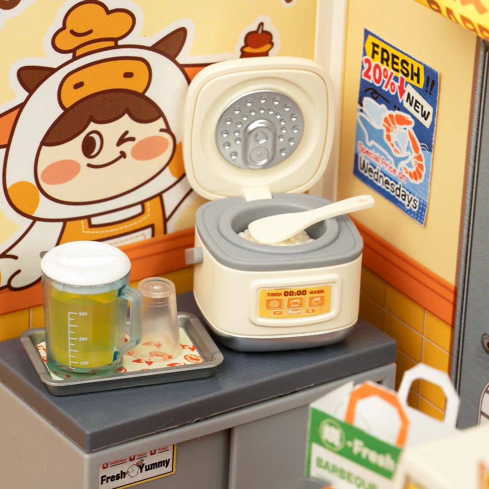 Robotime Rolife Night Out Food Stall DIY Miniature House DW022