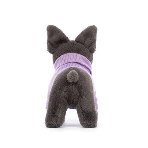 Jellycat Sweater French Bulldog Purple 19cm