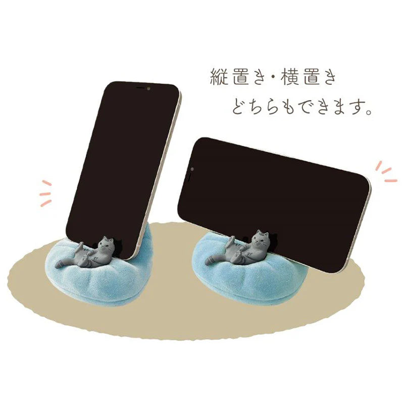 Decole Relaxed Cat Smartphone Stand - Tabby Cat