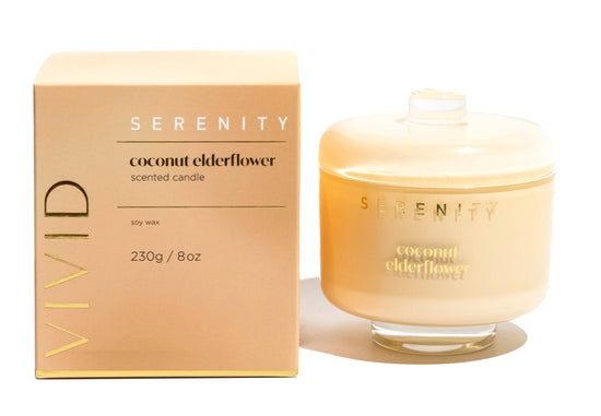Serenity Vivid--Candle 230g--Coconut Elderflower