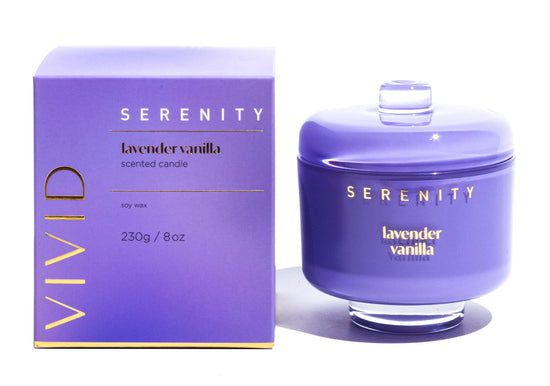 Serenity Vivid--Candle 230g--Lavender Vanilla