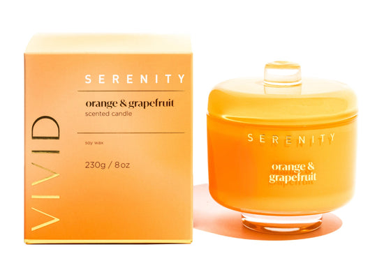 Serenity Vivid--Candle 230g--Orange & Grapefruit