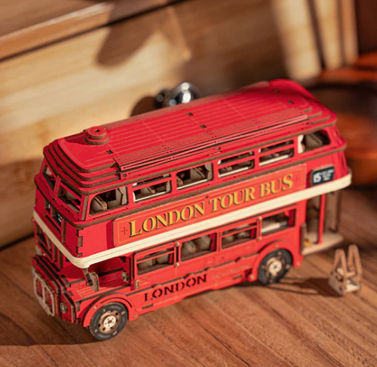 Robotime Rolife London Tour Bus 3D Wooden Puzzle