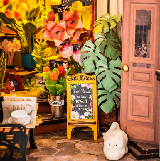 Robotime Rolife DIY Book Nook Floral Corner TGB09
