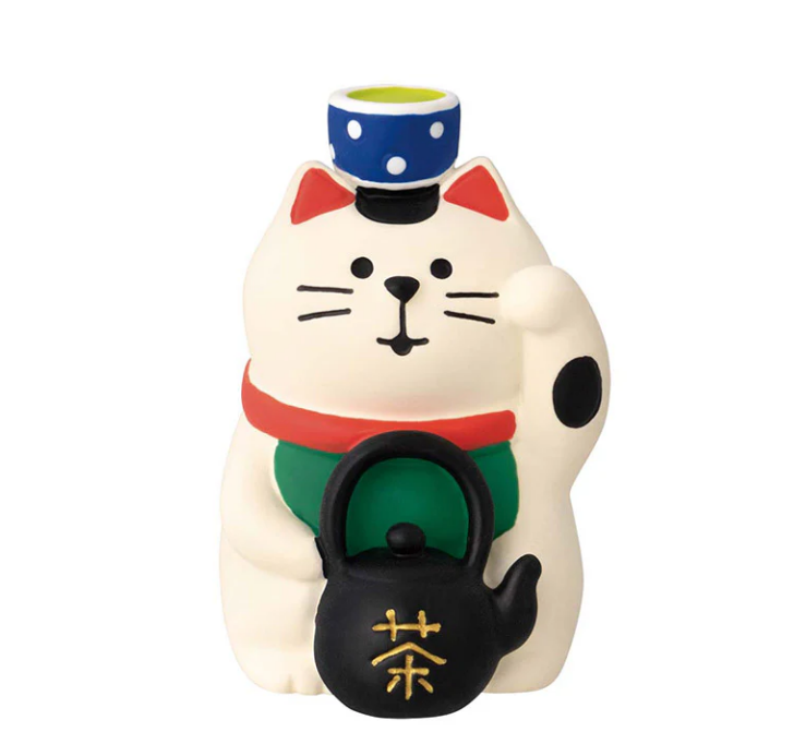 Decole Concombre Figurine - Japanese Green Tea Shop - Lucky Cat