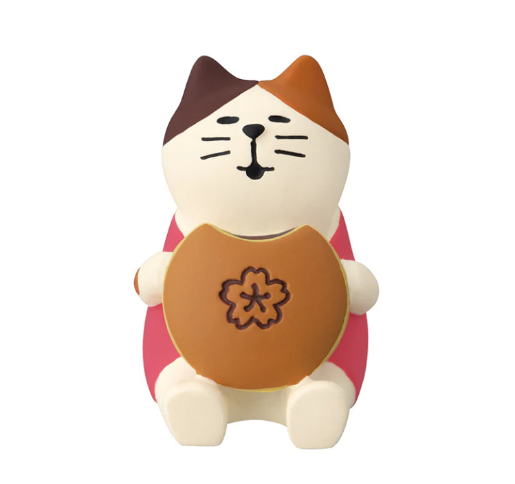 Decole Concombre Figurine - Sakura Viewing Party - Cat With Dorayaki