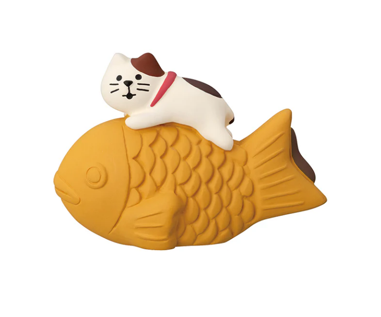 Decole Concombre Figurine - Sakura Viewing Party - Taiyaki Cat