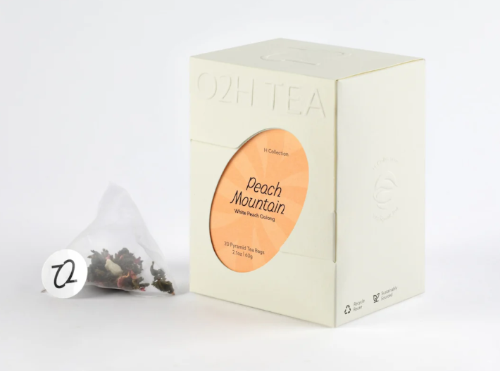 O2H Tea Peach Mountain (White Peach Oolong Tea) Tea Bags