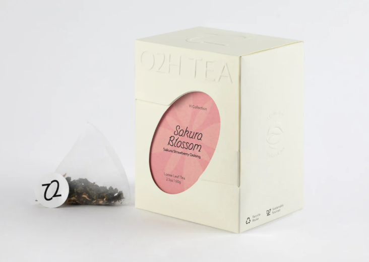 O2H Tea Sakura Blossom (Sakura Strawberry Oolong Tea) Tea Bags