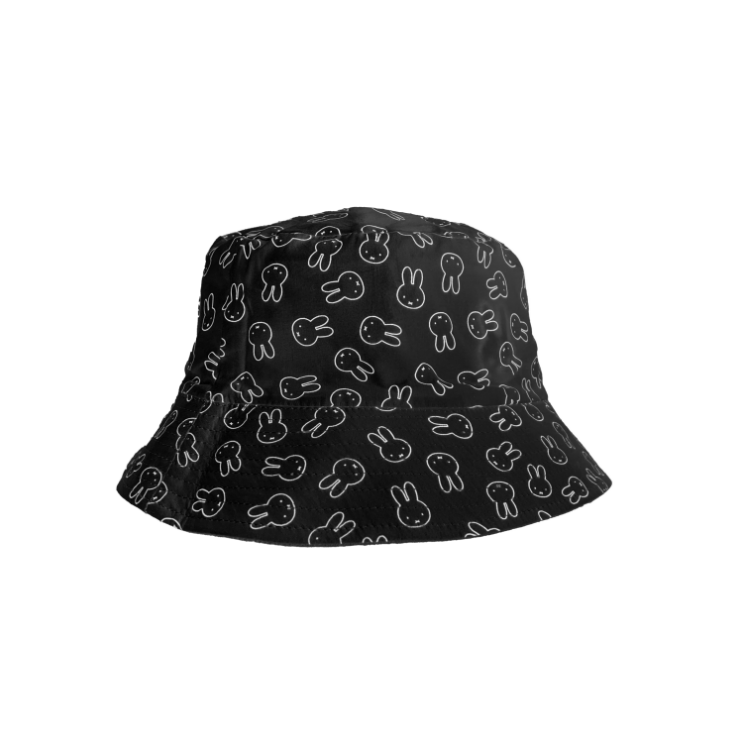 Engelite Miffy Canvas Bucket Hats Black (L) 58cm