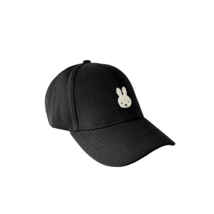 Miffy Canvas Cap Black (L) 58cm