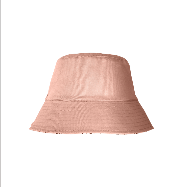 Peanuts Reversible Bucket Hat Pink Checkerboard (M) 56cm