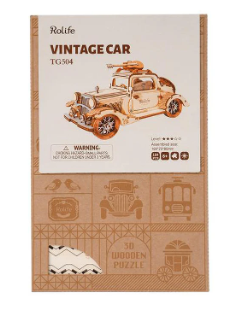 Robotime Retro Vintage Car DIY 3D Wooden Puzzle
